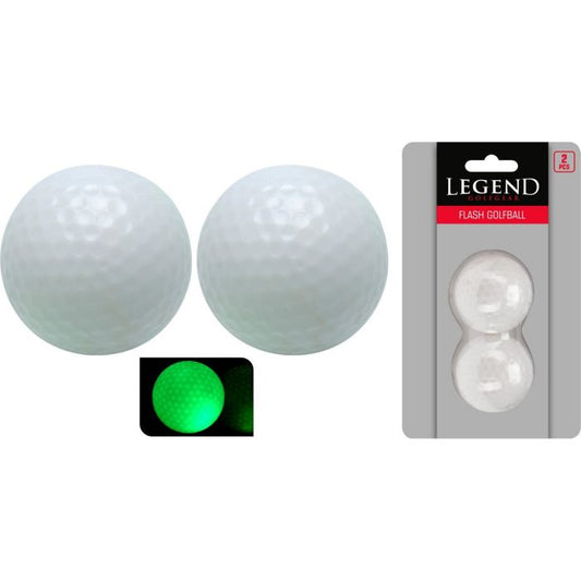 Set of 2 LED lighted golf balls