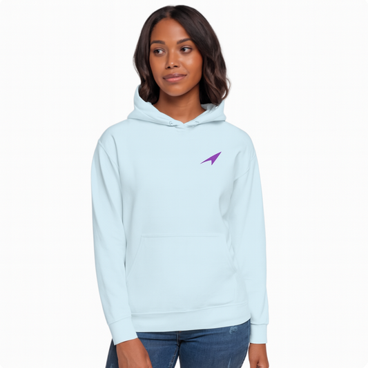 GOLFFF Hoodie – Lichtblauw / Paars logo