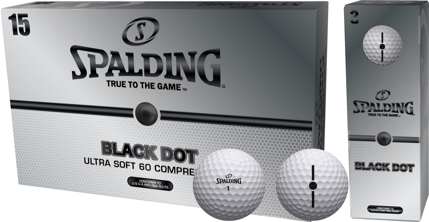 Spalding Black Dot 15 ball pack (60 compression)