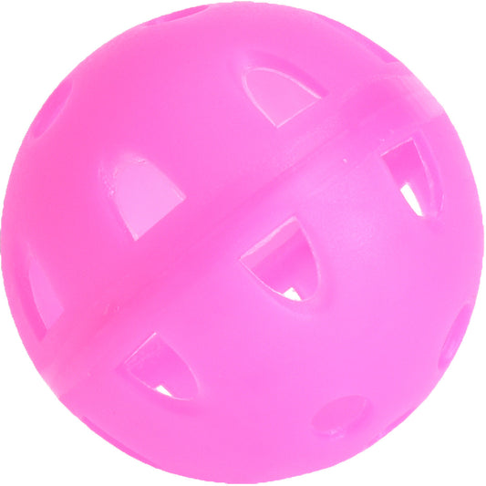 Plastic hollow balls pink, 9 pieces