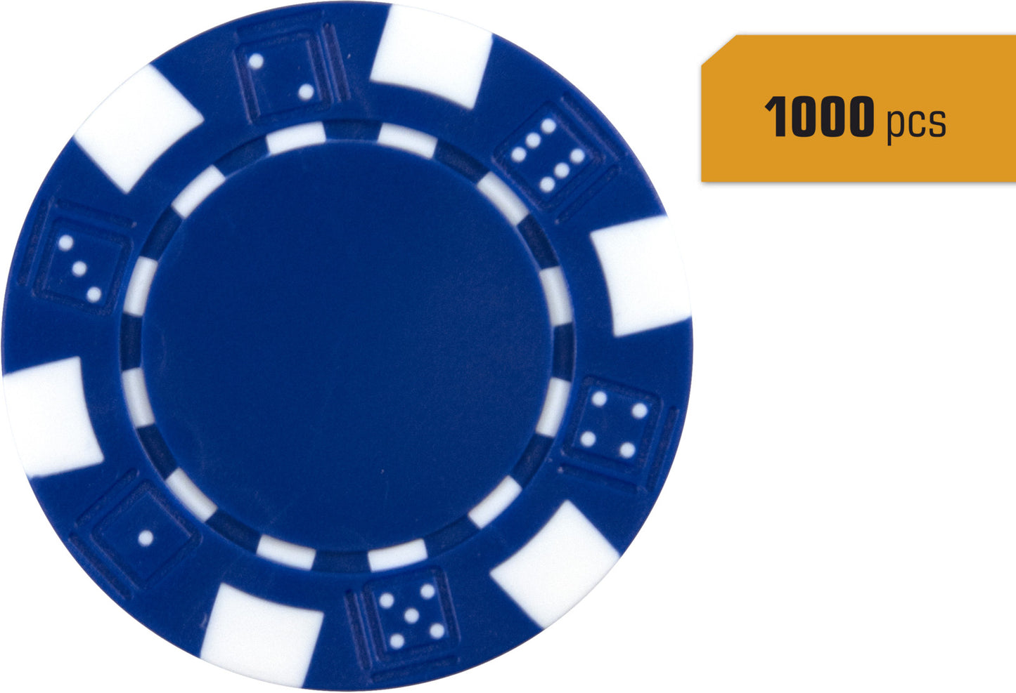 Poker Chip 1 pcs blue incl. Print