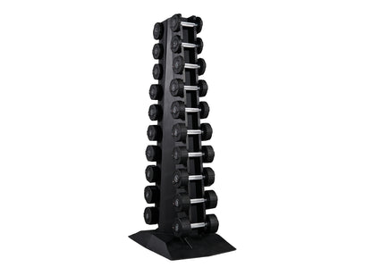 Lifemaxx PU dumbbell tower with LMX72 dumbbellset 1-10kg
