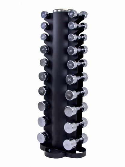 LMXDumbbelltower with CHROME dumbbellset 1-10kg