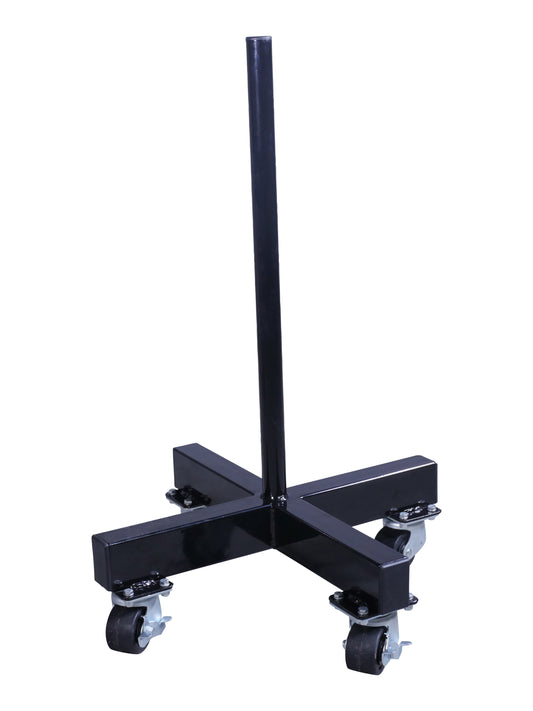 Crossmaxx bumper plate stacker on wheels