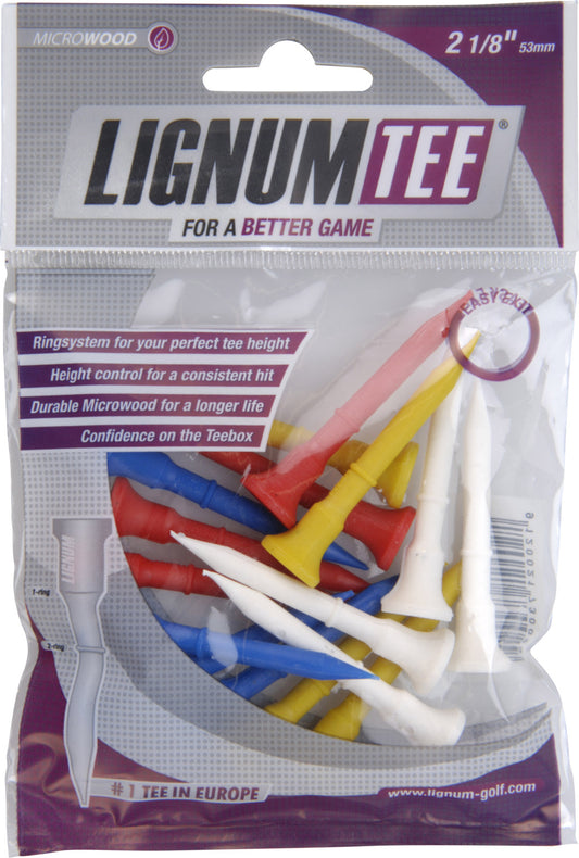 Lignum Tees 53 mm bag 16 pcs Ass colors