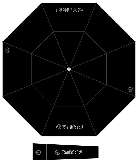 Fastfold umbrella high end / black with UV protection