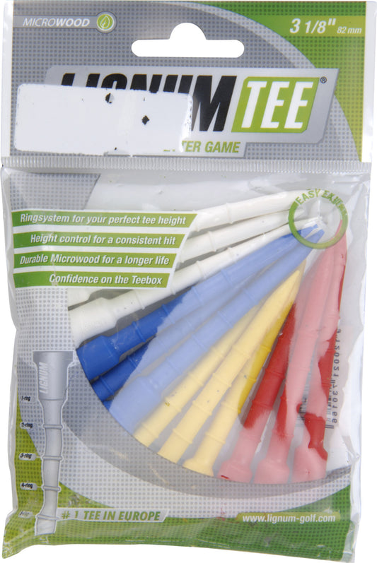 Lignum Tees 82 mm bag 12 pcs Ass colors
