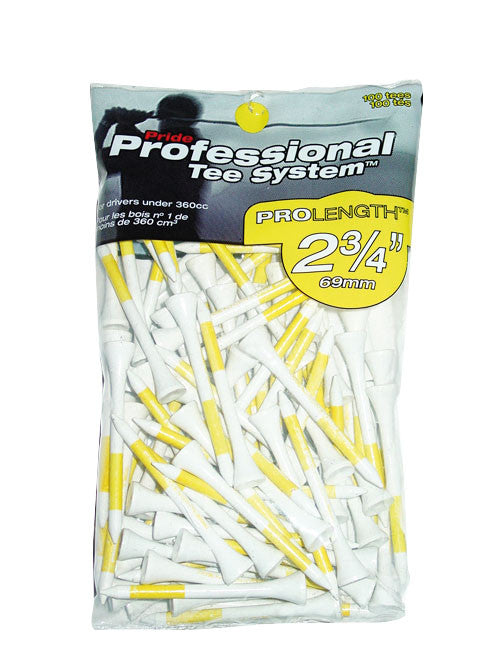 PRIDE "PROFESSIONAL TEE SYSTEM" - Retail Bags2-3/4" 100 tees