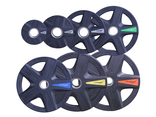 Olympic disc dia. 50mm 25kg black (5-grip model)