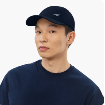 GOLFFF Pet – Donkerblauw / Grijs logo
